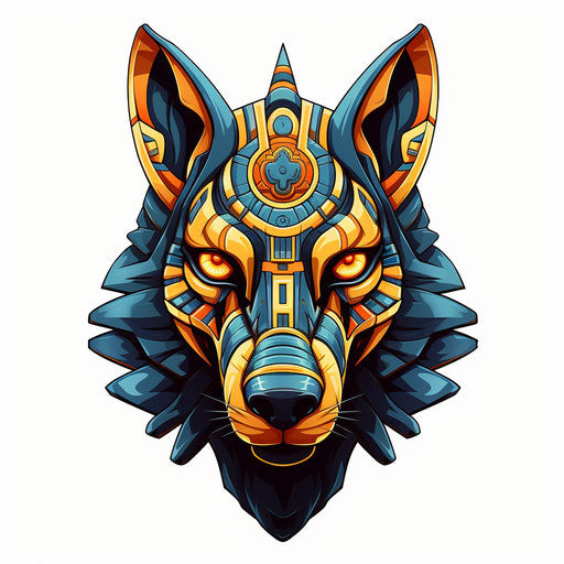 Egyptian dog head in gothic style