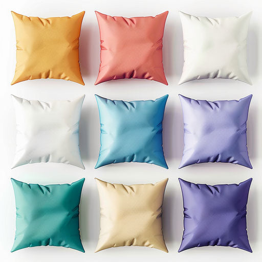 Realistic pillow clipart on flat white background