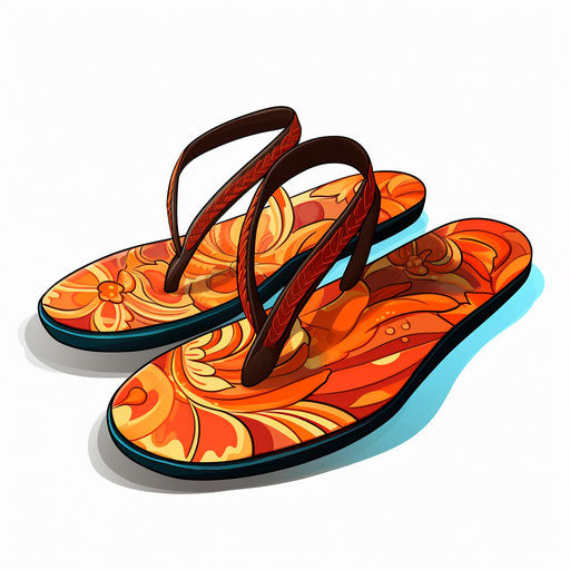 Sandal illustration in the style of chiaroscuro art