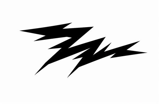 Black lightning tattoo symbol Zaha Hadid style HD PNG