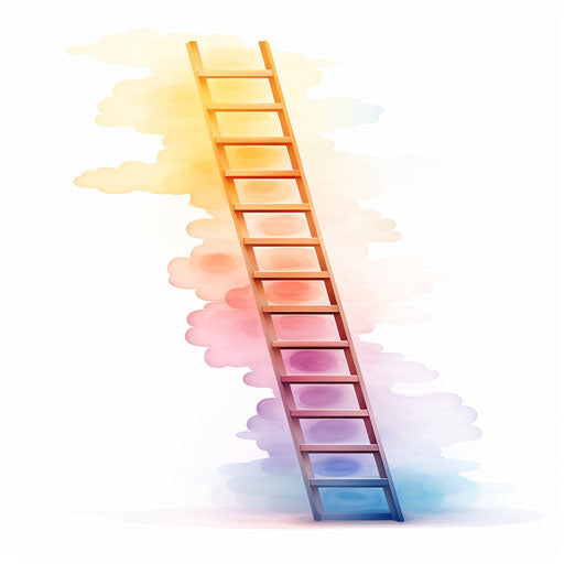 Ladder clipart in the style of Pastel Colors Art