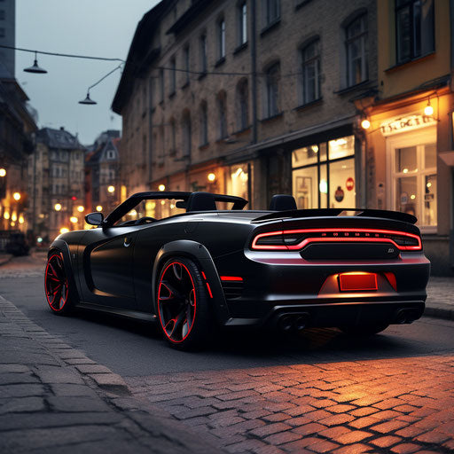 Dodge Charger Hellcat Convertible with Top Down