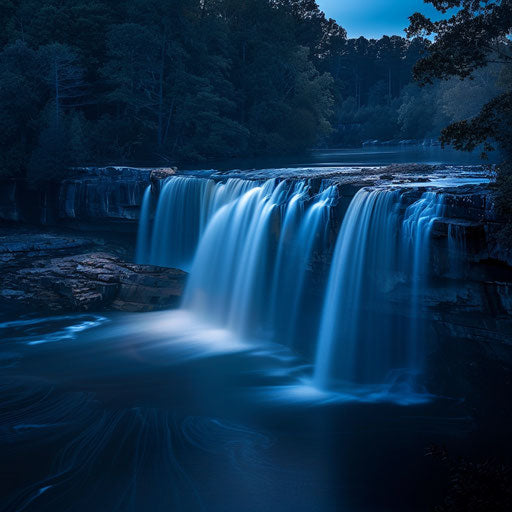 Noccalula Falls, Alabama, long exposure smooth water, Erez Marom style
