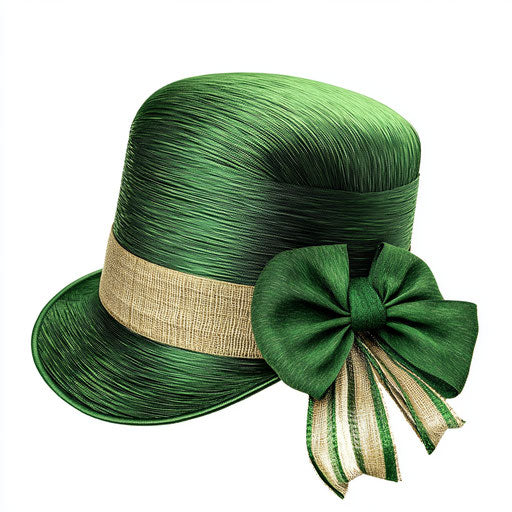 St. Patrick's Day hat, clipart on white background