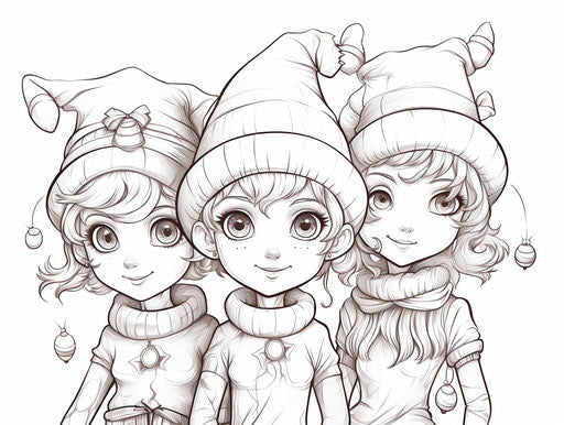 Elves coloring pages for kids elf coloring pages elves