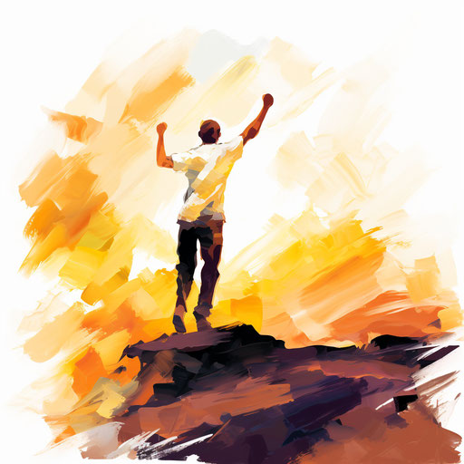 Artistic illustration in the style of Impressionistic Art, on white background