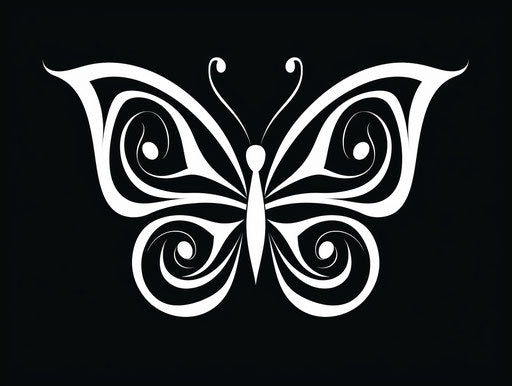 Butterfly Tattoo Outline, Logo Style, Celtic Art 4:3