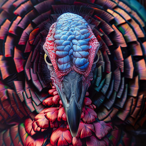 Wild Turkey in Vibrant Autumn Colors