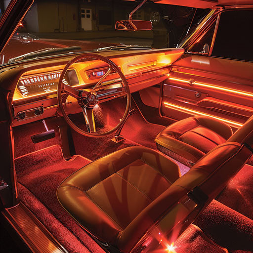 1967 Chevrolet Bel Air with advanced sound system and customizable ambient lighting