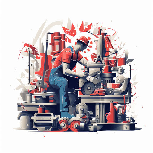 Labor day clipart in the style of Chiaroscuro Art