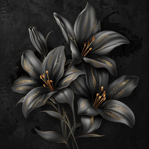 Market clipart depicted realistically on a flat, dark background