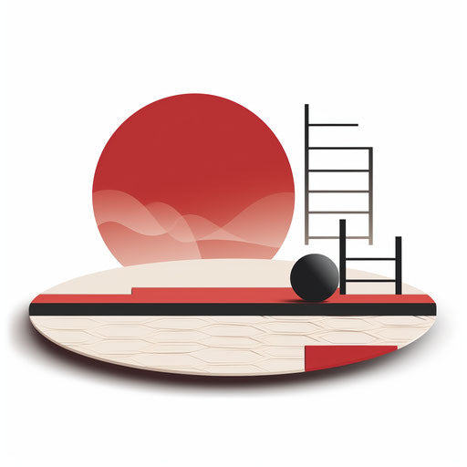 Minimalist rug illustration on white background