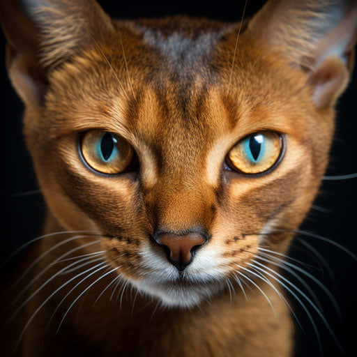 Abyssinian cat closeup of the face