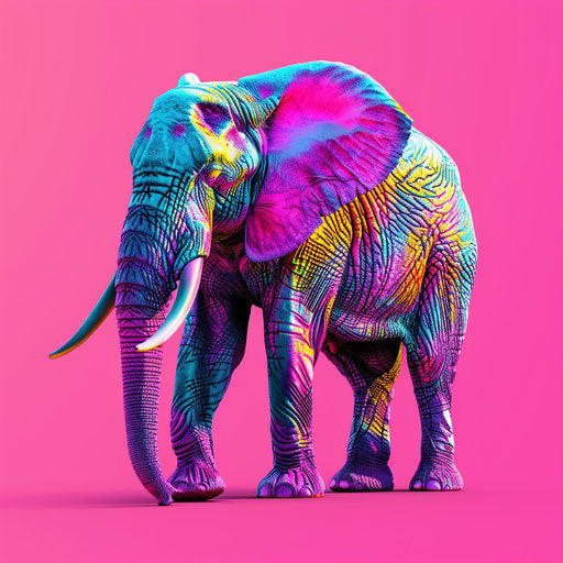 Animal clearing on bright magenta backdrop