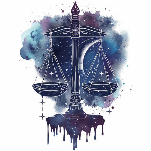 Dramatic portrayal of the Libra constellation