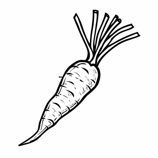 Outline of a carrot for coloring. Coloring book page