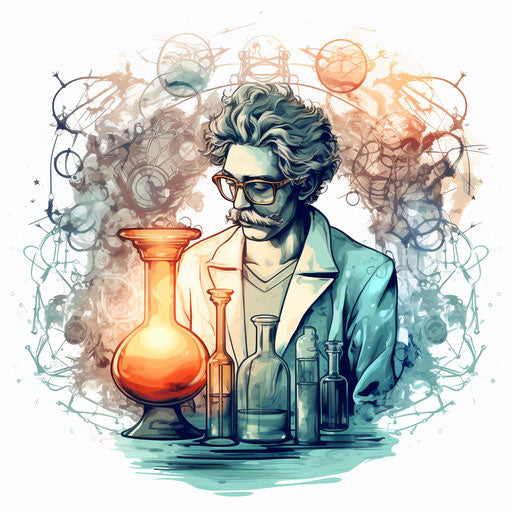 Science clipart in the style of Chiaroscuro Art
