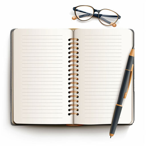 Photo realistic agenda clipart on flat white background