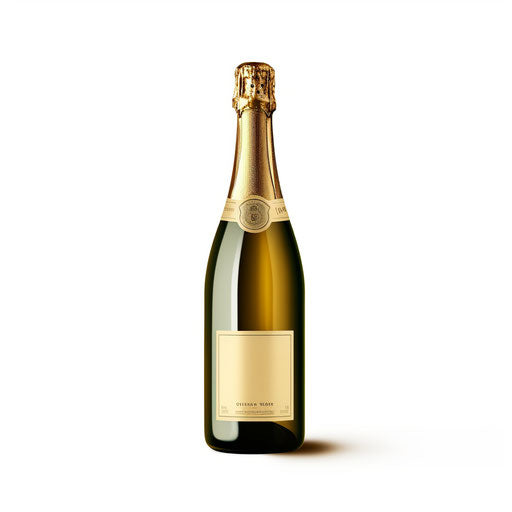 Minimalist style champagne bottle illustration
