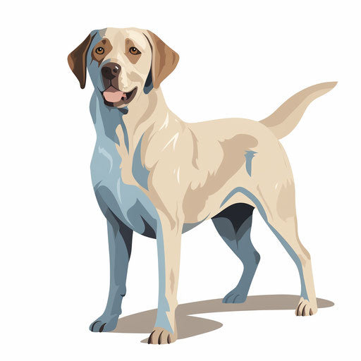 Minimalist Labrador clipart on white background