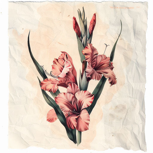 Gladiolus Tattoo Design Set