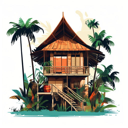 House clipart in the Minimalist style, on white background