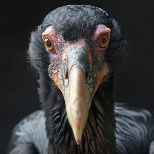 Condor bird with an intense, curious expression