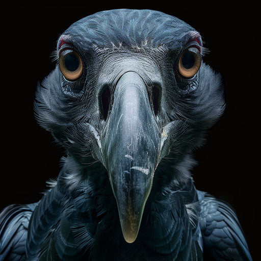 Condor bird with an intense and curious expression