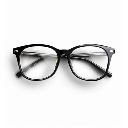 Realistic style glasses clipart with flat white background