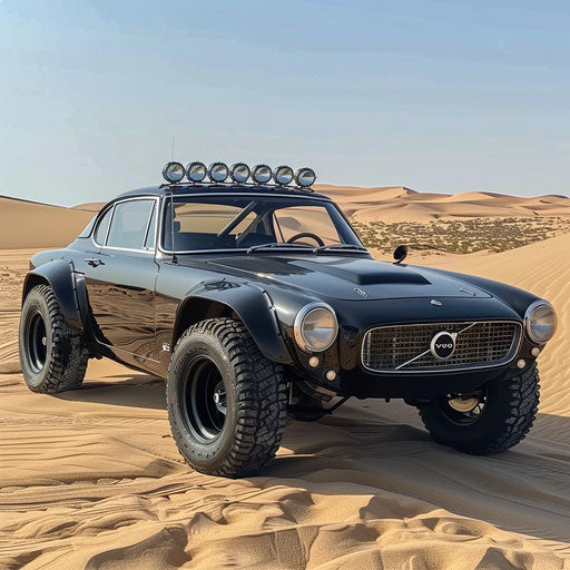 1966 Volvo P1800 ready for off-road adventure in the desert
