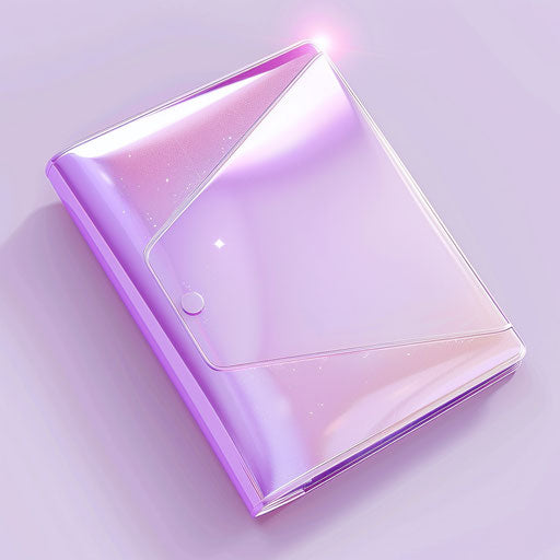 Soft lavender flat background with realistic folder clipart