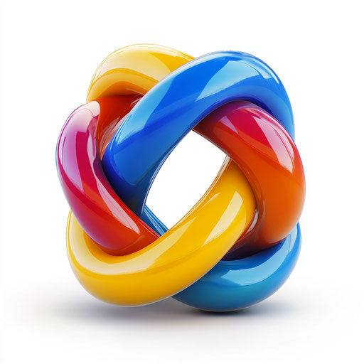 3D unity in photo realistic style with a flat white background, isolated clipart