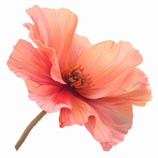 Poppy illustration in a photo-realistic style