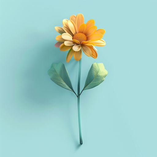 Realistic image of good afternoon on flat, serene aqua backdrop