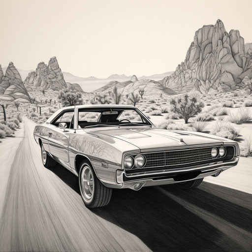 The 1970 Dodge Charger Coloring Page