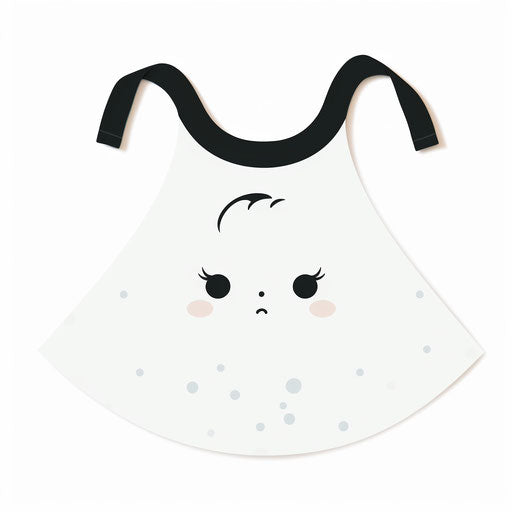 Minimalist illustration of a paper clip on white background