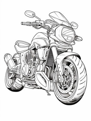Motorcycle coloring, xbox 360 style graphics, auto body work, animal intensity