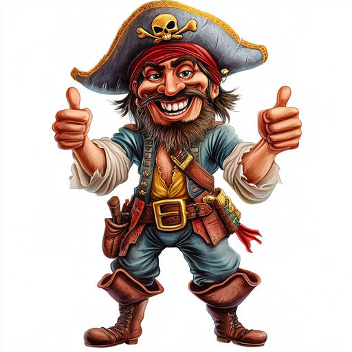 Comprehensive Pirate Caricature Clipart Package for Artists