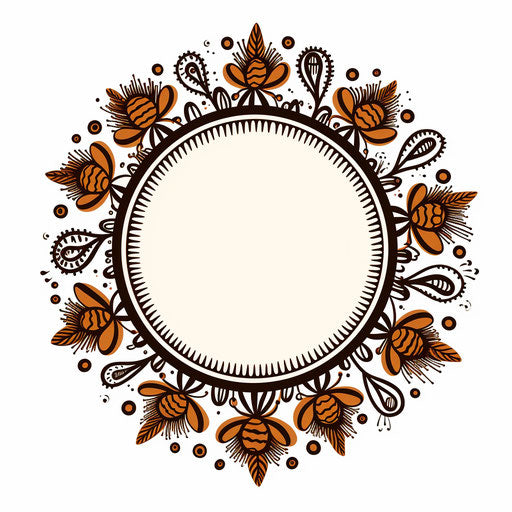 Drawing circle design ornament vector icon hand drawn