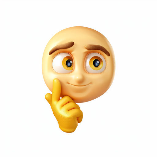 Reflection of the open hand emoji on white background