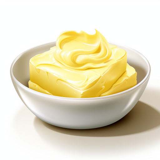 Butter illustration in the style of Chiaroscuro Art, on white background