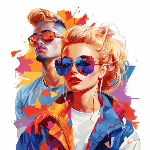 90s clipart in the style of Oil painting, on a white background