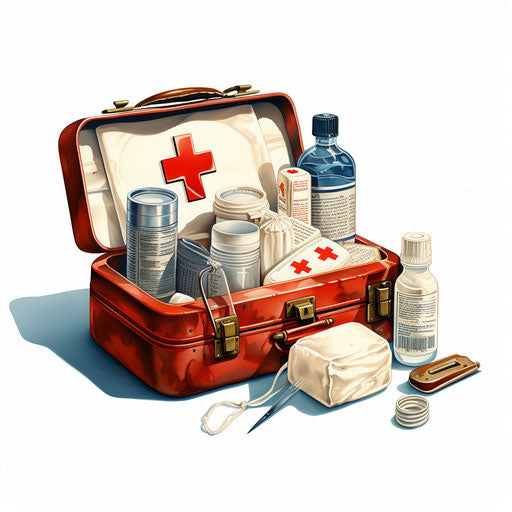 First aid kit in Oil painting style