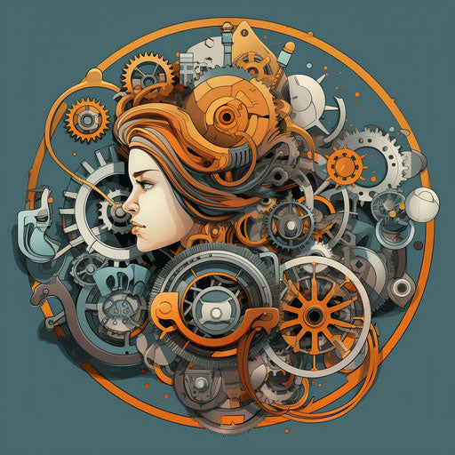 Astrology zodiac and gears vector illustration