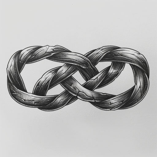 Infinity chain tattoo design in a seamless loop