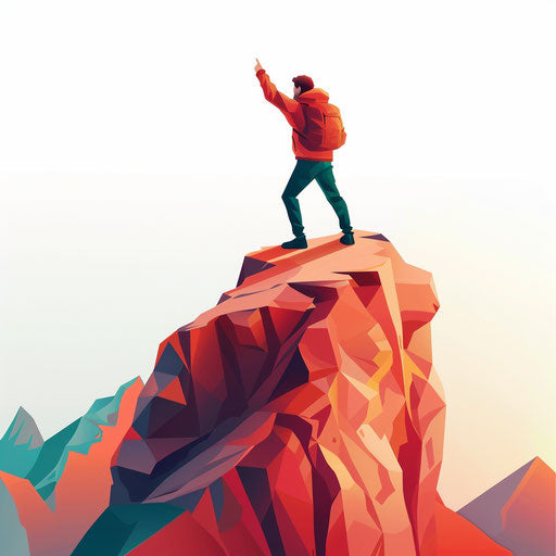 Motivation clipart in a photo realistic style on flat white background