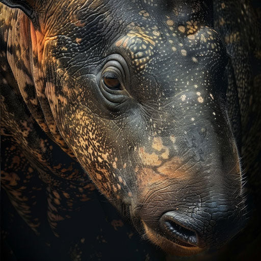 Tapir with detailed textures and natural light