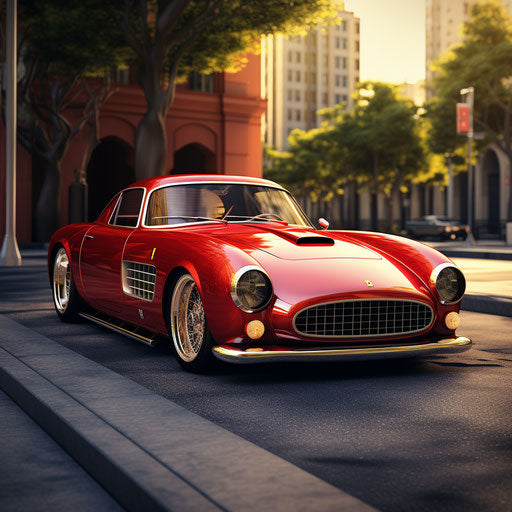 Vintage classic sports car on the street