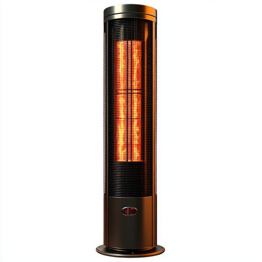 Realistic clipart of an isolated outdoor heater