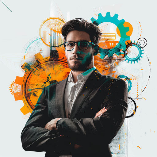 Innovative tech start-up vibe businessman